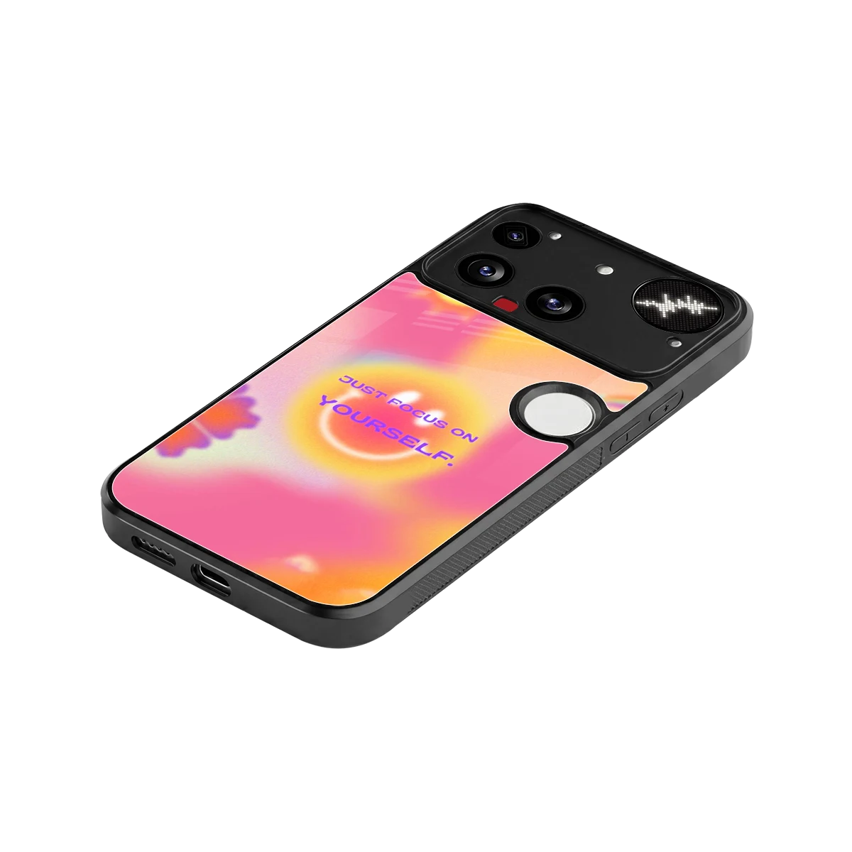 Focus On Yourself stylish phone case for nothing phone 3 | glossy glass and slim fit