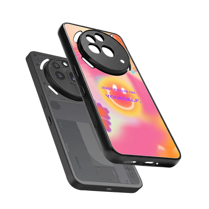 Focus On Yourself sleek nothing phone 3a pro cover with tempered glass back and TPU edges