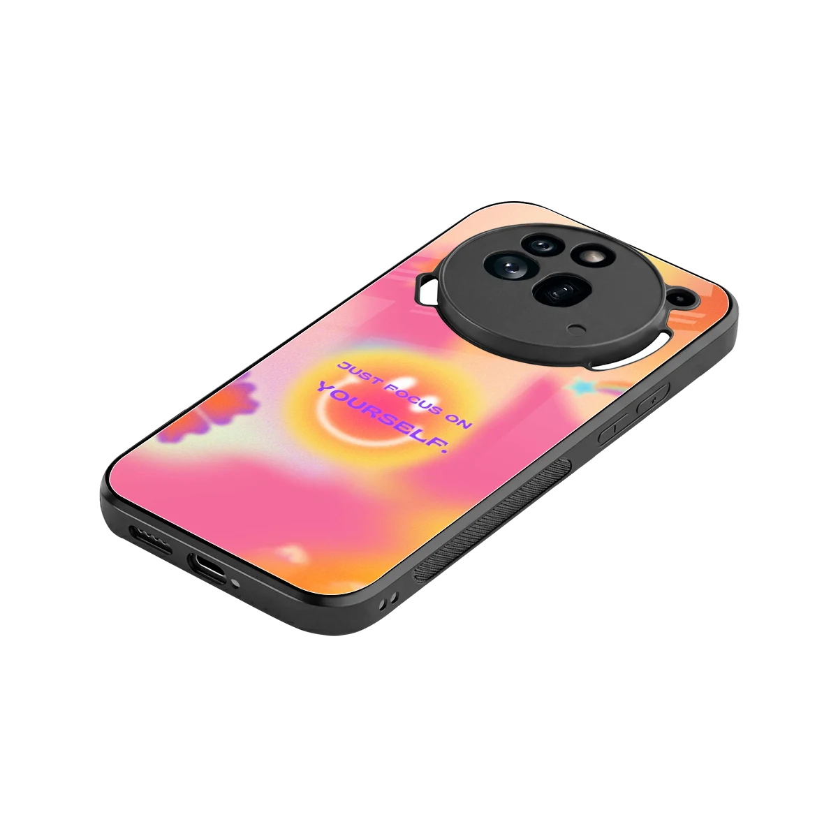 Focus On Yourself stylish phone case for nothing phone 3a pro | glossy glass and slim fit