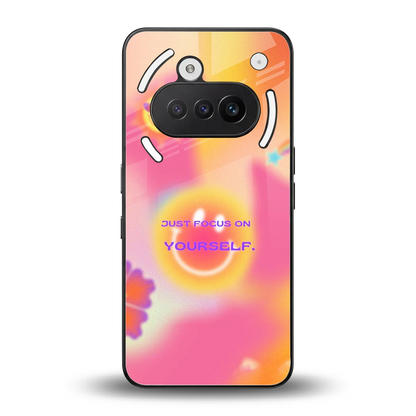Focus On Yourself back phone cover | glass case for nothing phone 3a