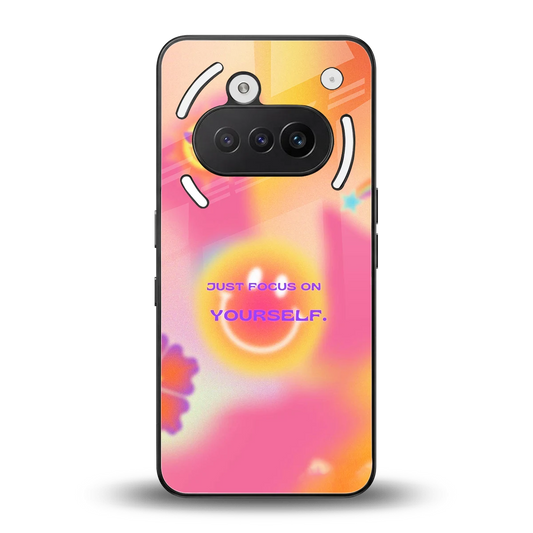 Focus On Yourself back phone cover | glass case for nothing phone 3a