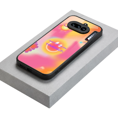 Focus On Yourself stylish phone case for nothing phone 4a | glossy glass and slim fit