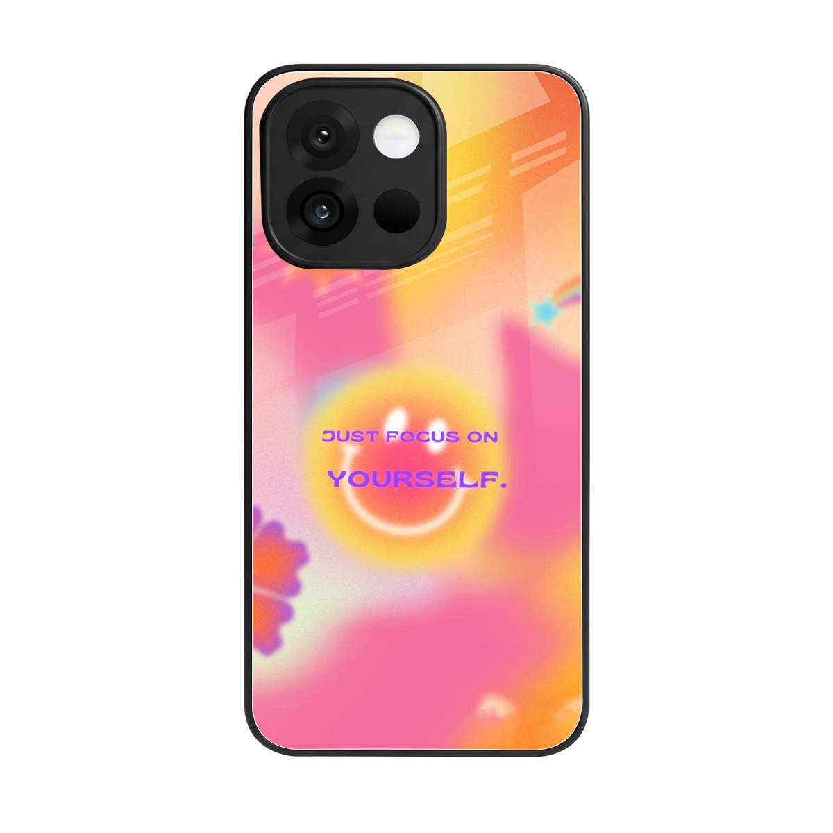 Focus On Yourself back phone cover | glass case for oneplus 13s