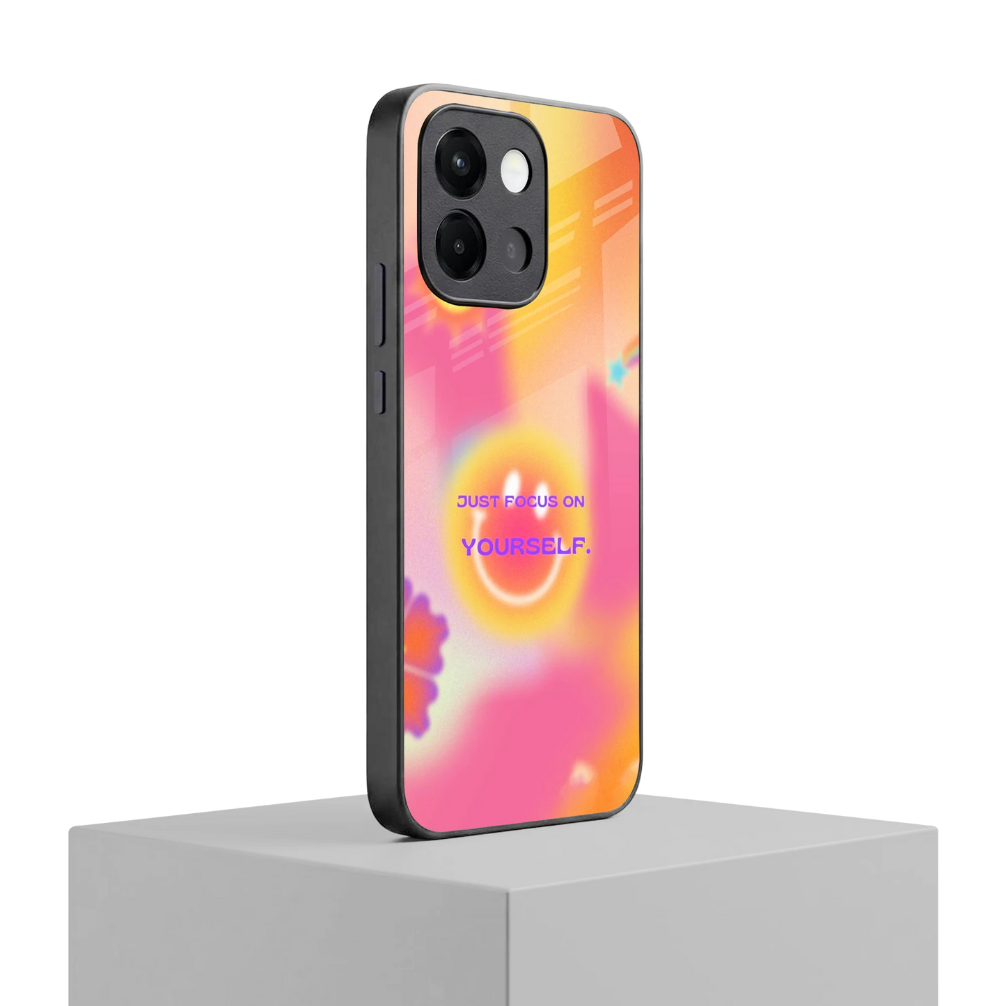 Focus On Yourself oneplus 13s mobile cover | shockproof glass phone case