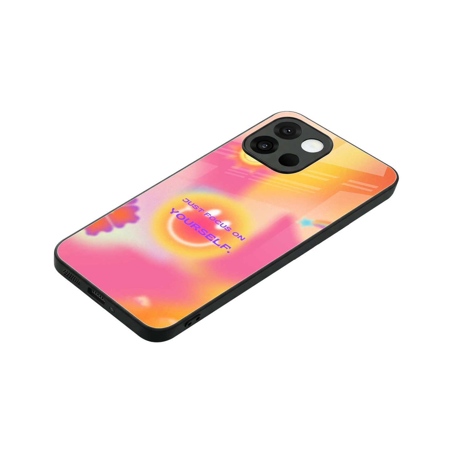 Focus On Yourself stylish phone case for oneplus 13s | glossy glass and slim fit