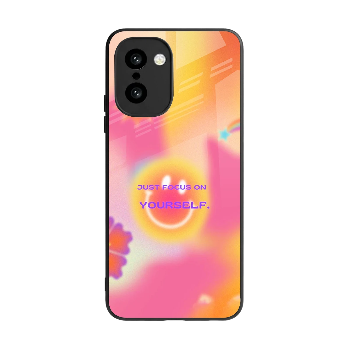 Focus On Yourself back phone cover | glass case for oneplus 15r