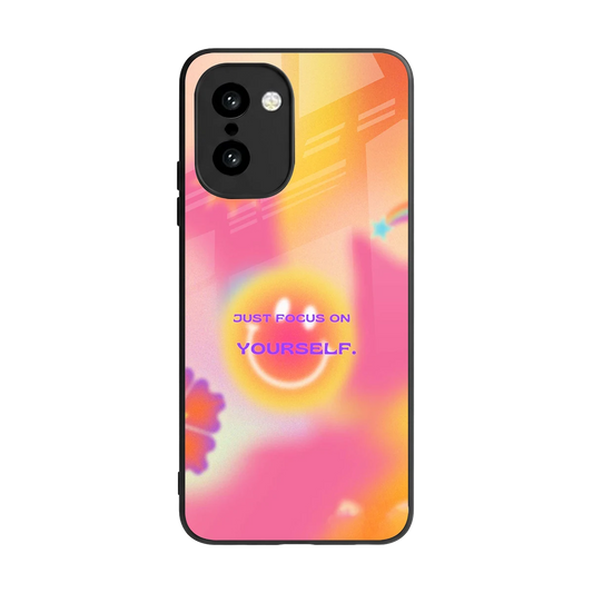 Focus On Yourself back phone cover | glass case for oneplus 15r