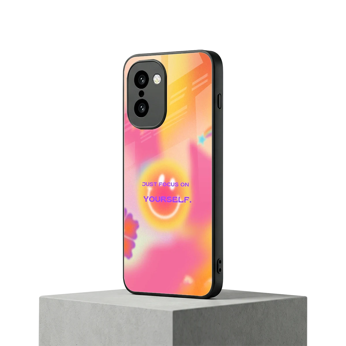 Focus On Yourself oneplus 15r mobile cover | shockproof glass phone case