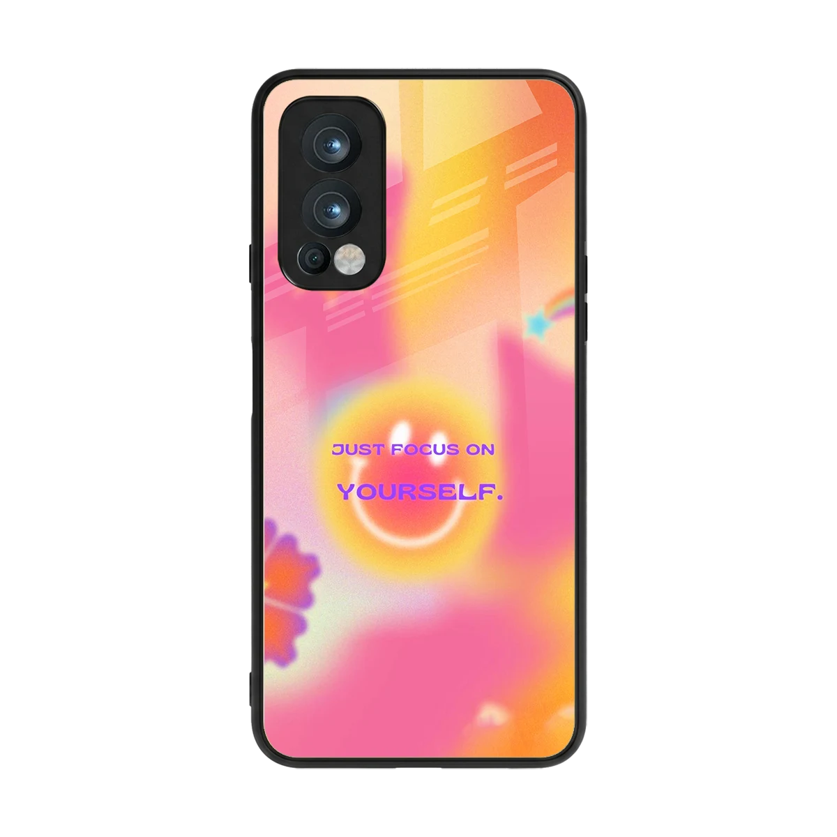 Focus On Yourself back phone cover | glass case for oneplus nord 2