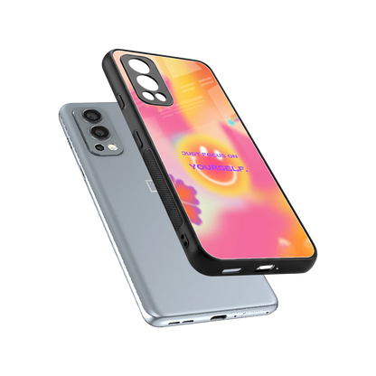 Focus On Yourself sleek oneplus nord 2 cover with tempered glass back and TPU edges