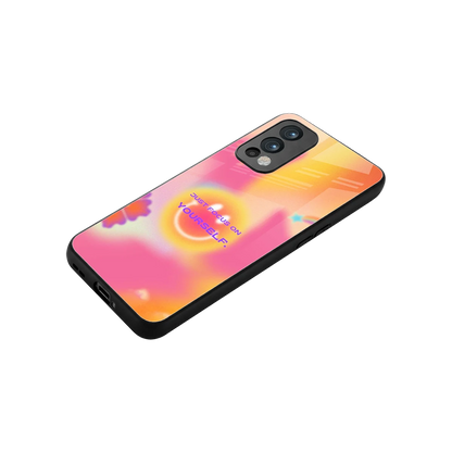 Focus On Yourself stylish phone case for oneplus nord 2 | glossy glass and slim fit