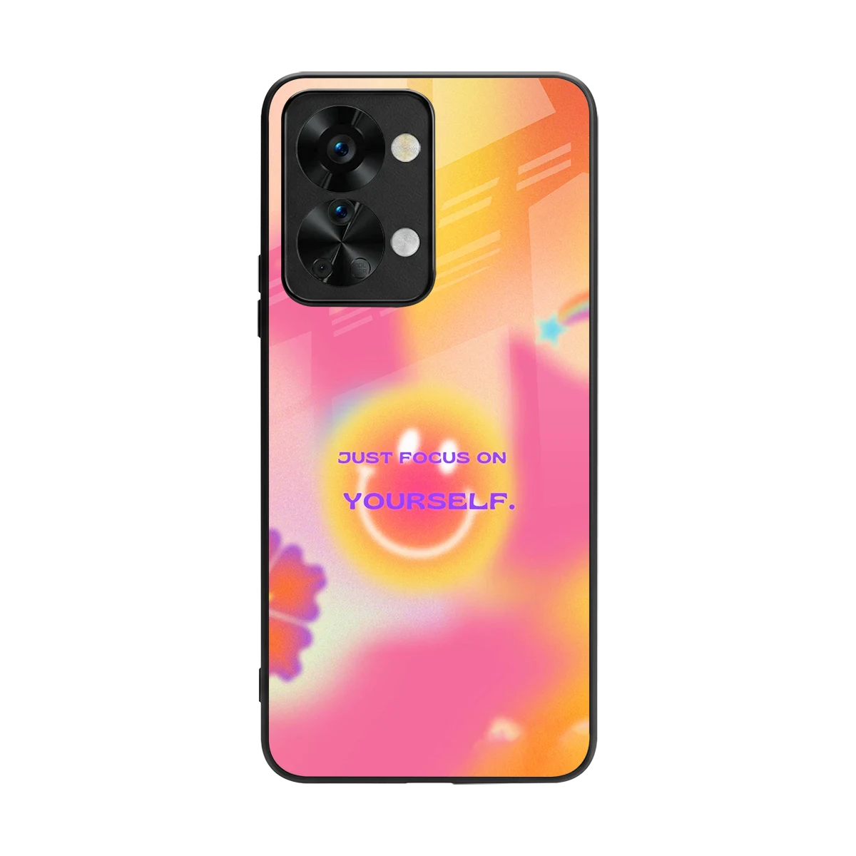 Focus On Yourself back phone cover | glass case for oneplus nord 2t