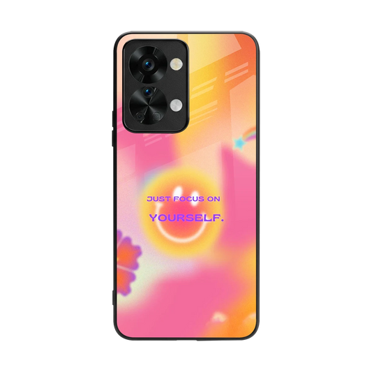 Focus On Yourself back phone cover | glass case for oneplus nord 2t