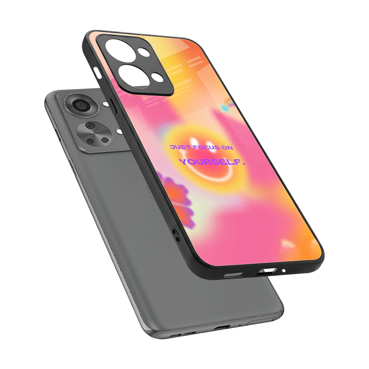 Focus On Yourself sleek oneplus nord 2t cover with tempered glass back and TPU edges