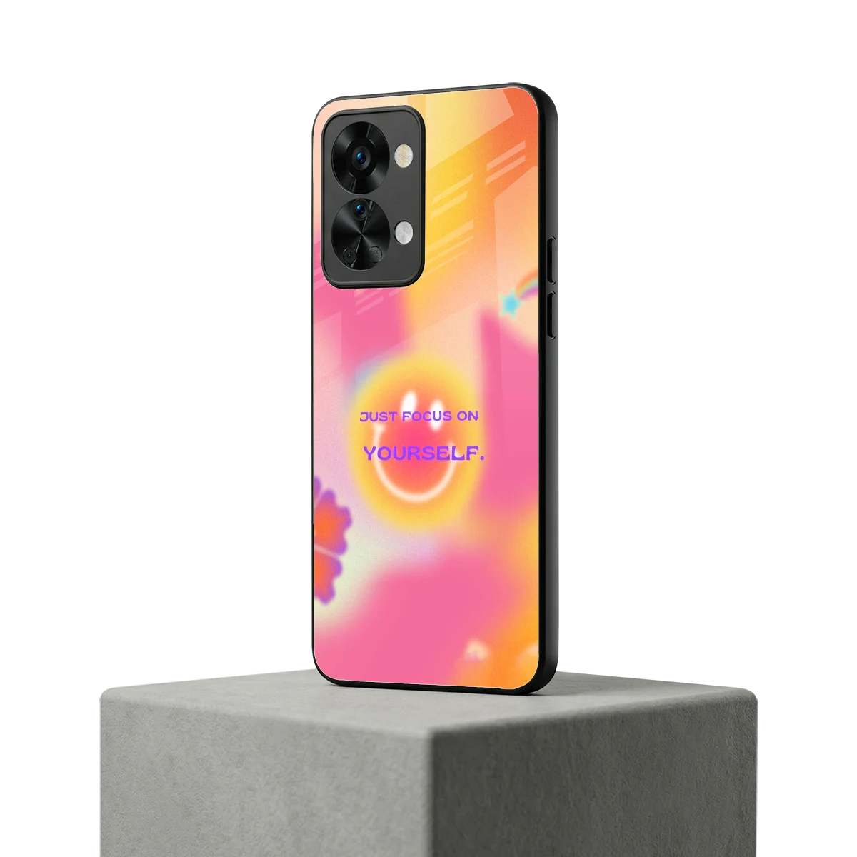 Focus On Yourself oneplus nord 2t mobile cover | shockproof glass phone case