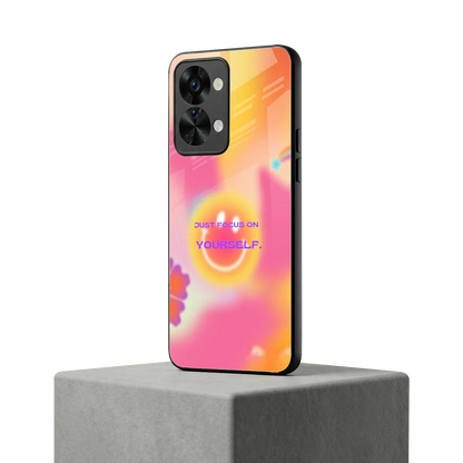 Focus On Yourself oneplus nord 2t mobile cover | shockproof glass phone case
