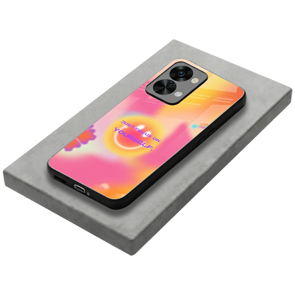 Focus On Yourself stylish phone case for oneplus nord 2t | glossy glass and slim fit