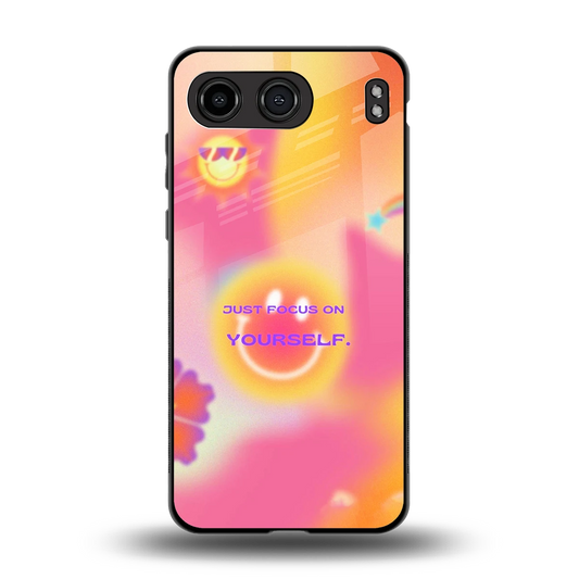 Focus On Yourself back phone cover | glass case for oneplus nord 4