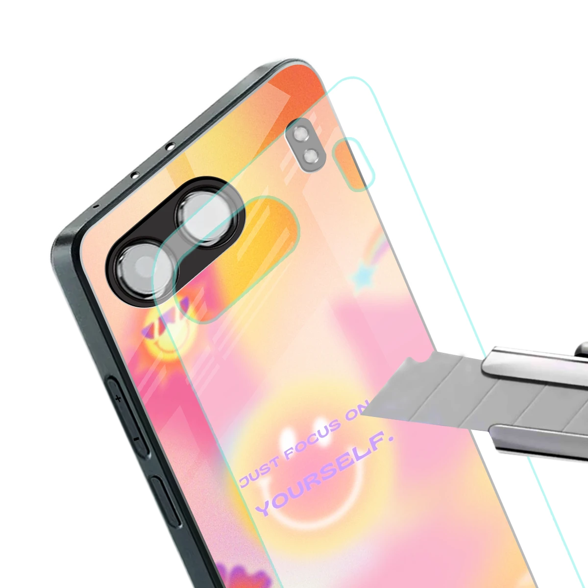 Focus On Yourself stylish phone case for oneplus nord 4 | glossy glass and slim fit