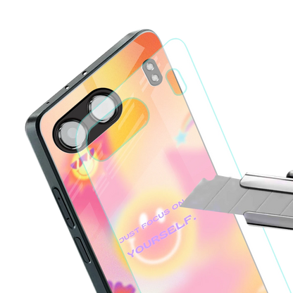 Focus On Yourself stylish phone case for oneplus nord 4 | glossy glass and slim fit