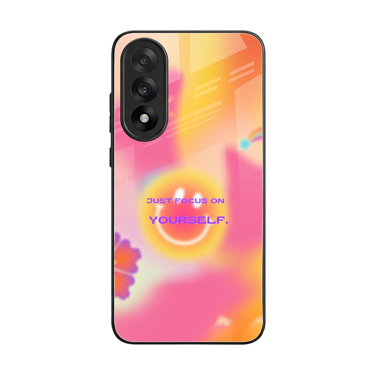 Focus On Yourself back phone cover | glass case for oneplus nord 5
