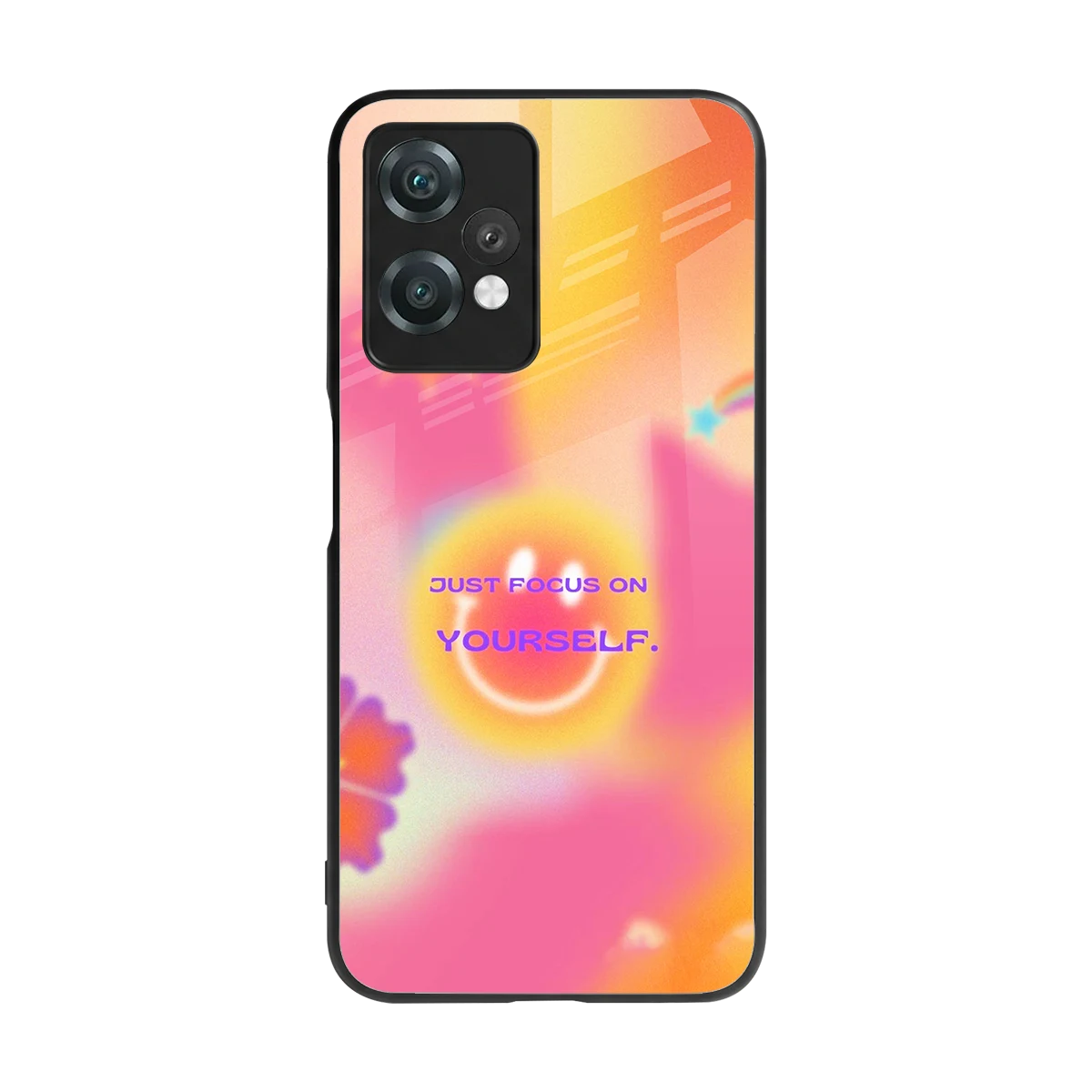 Focus On Yourself back phone cover | glass case for oneplus nord ce 2 lite