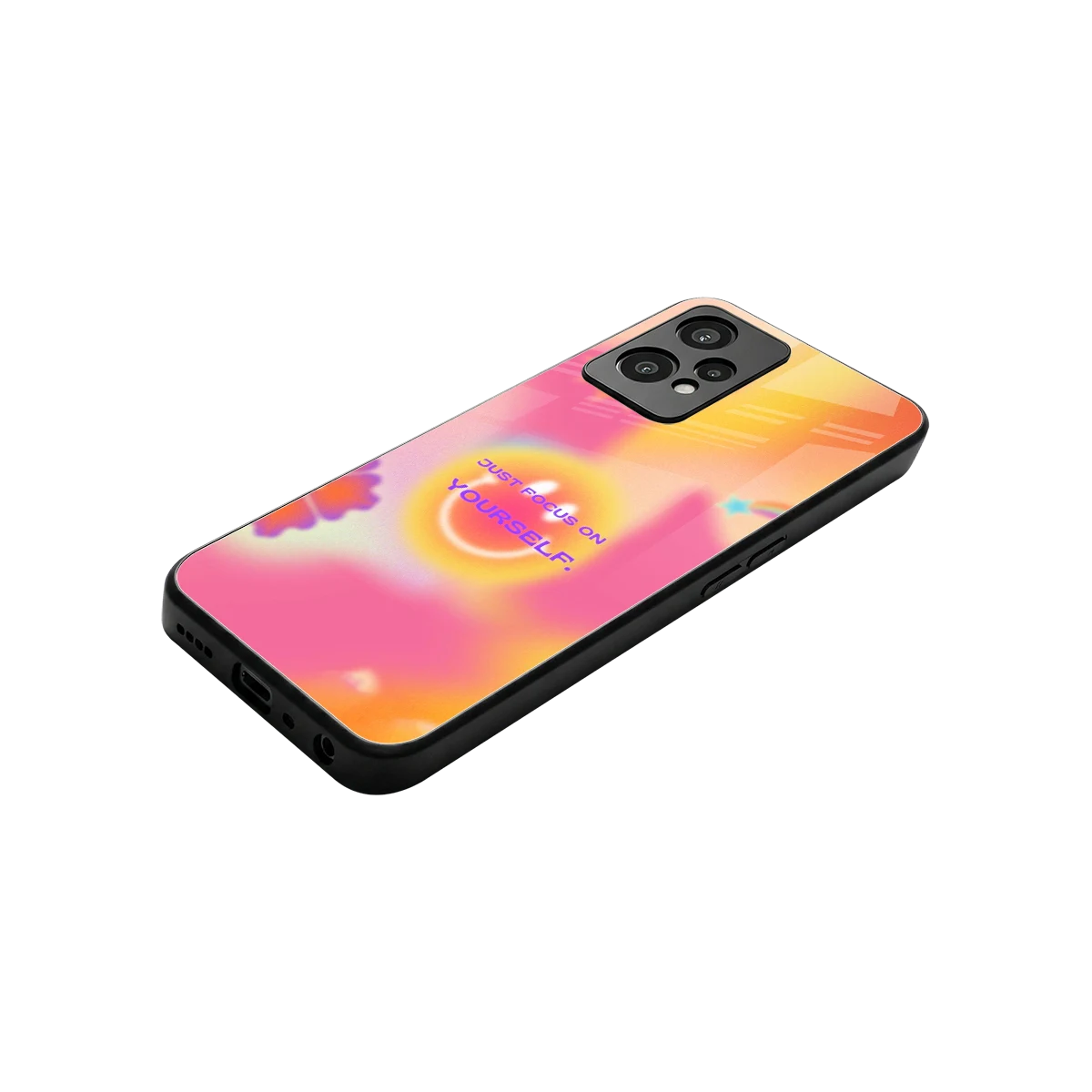 Focus On Yourself stylish phone case for oneplus nord ce 2 lite | glossy glass and slim fit
