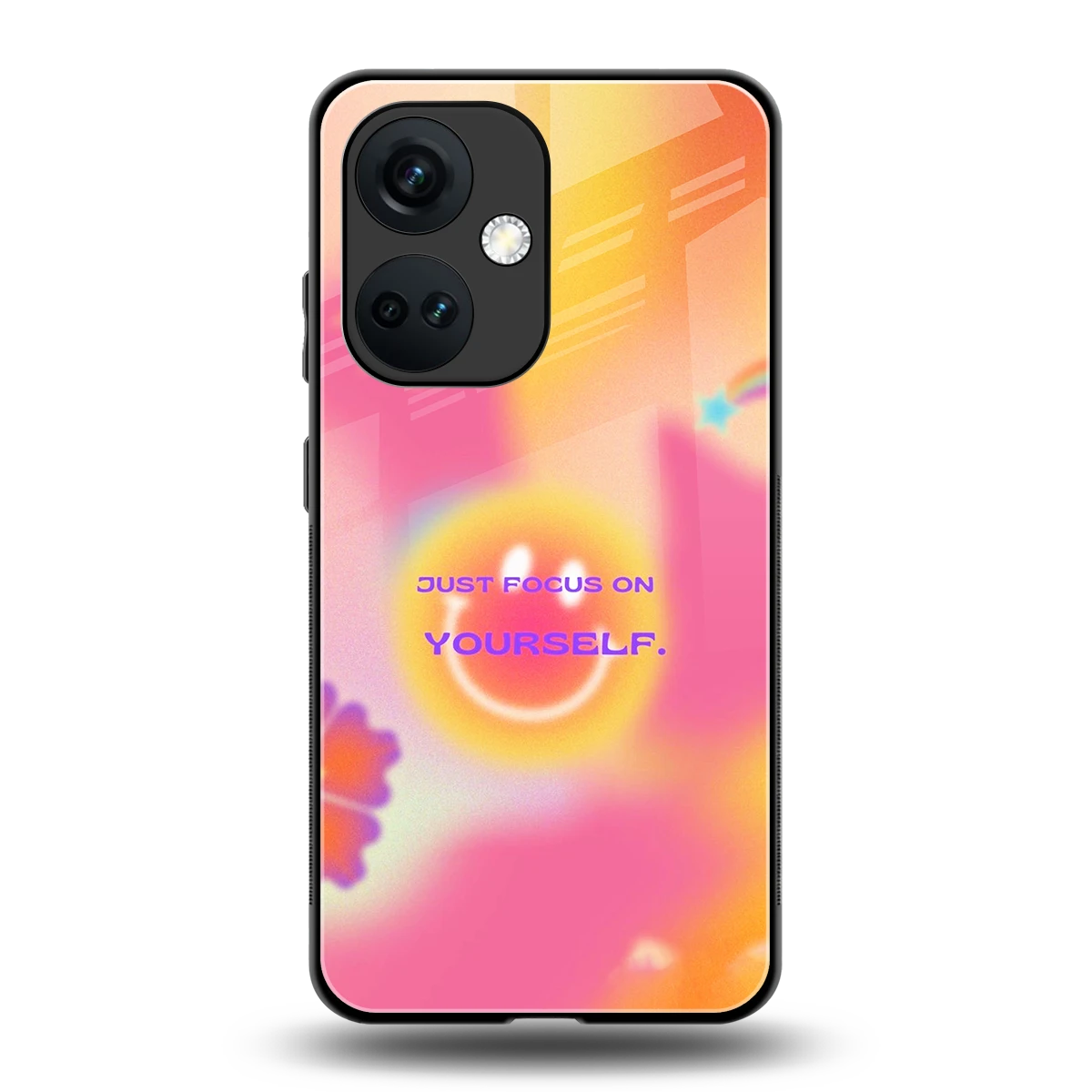 Focus On Yourself back phone cover | glass case for oneplus nord ce 3