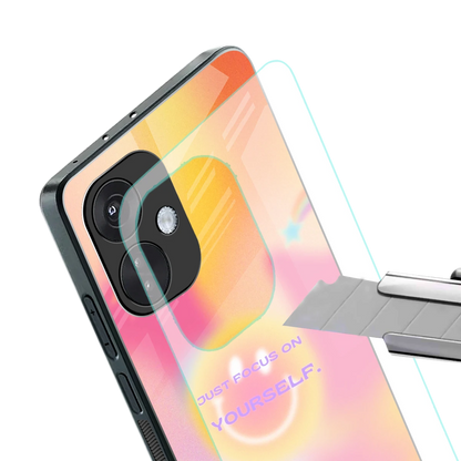 Focus On Yourself stylish phone case for oneplus nord ce 3 | glossy glass and slim fit