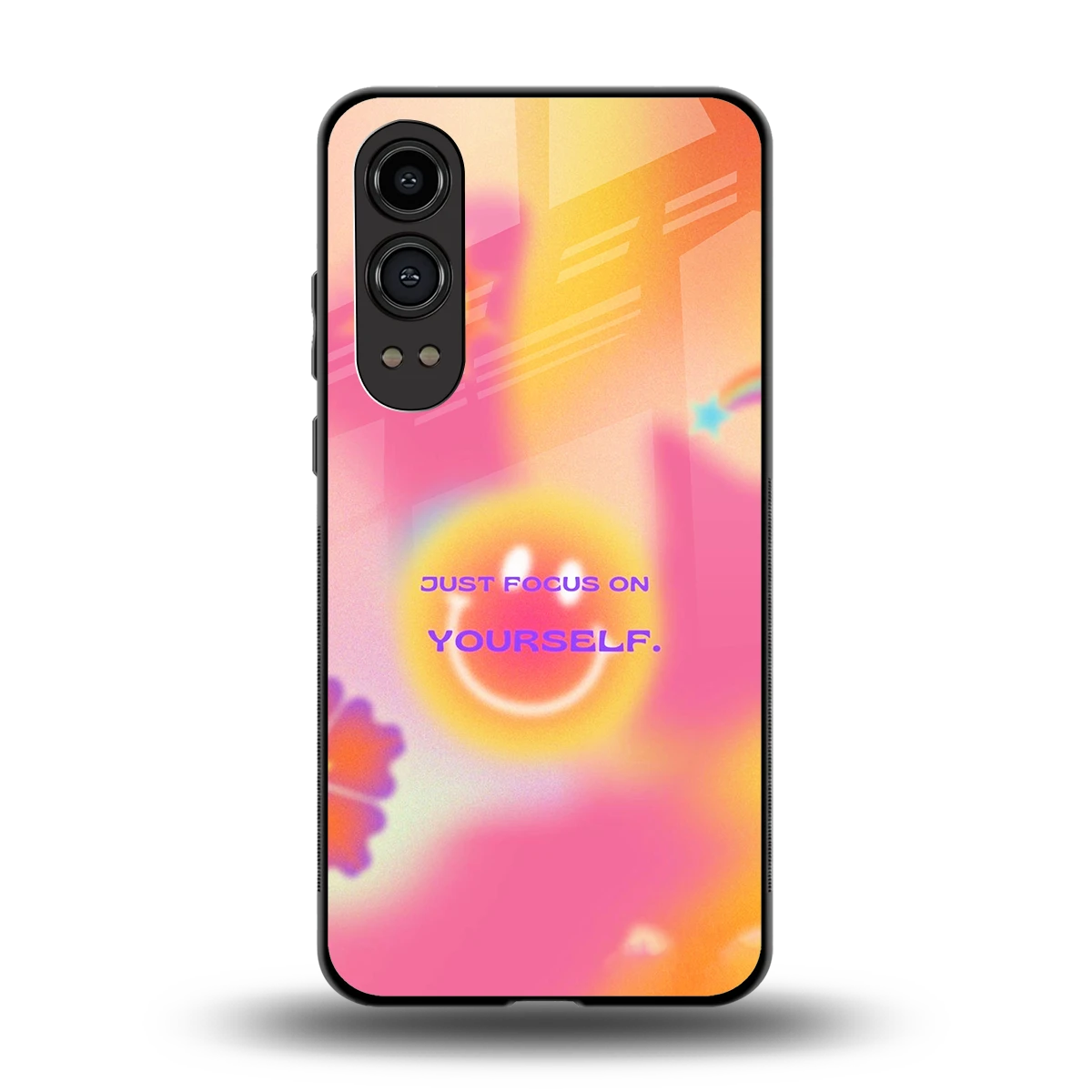 Focus On Yourself back phone cover | glass case for oneplus nord ce 4 lite