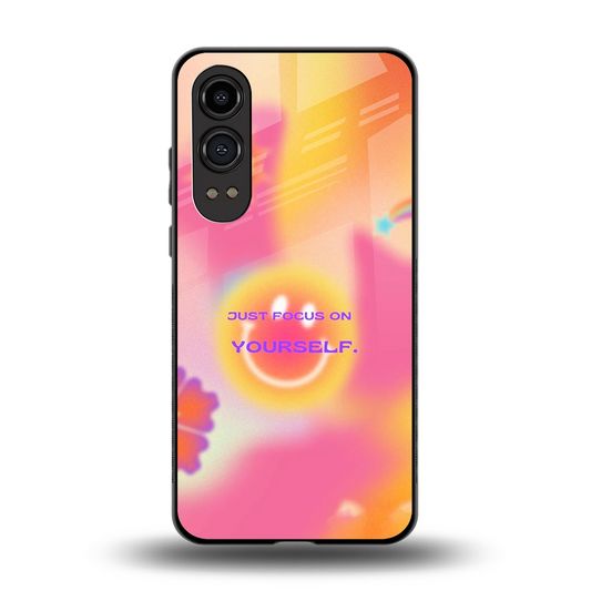 Focus On Yourself back phone cover | glass case for oneplus nord ce 4 lite
