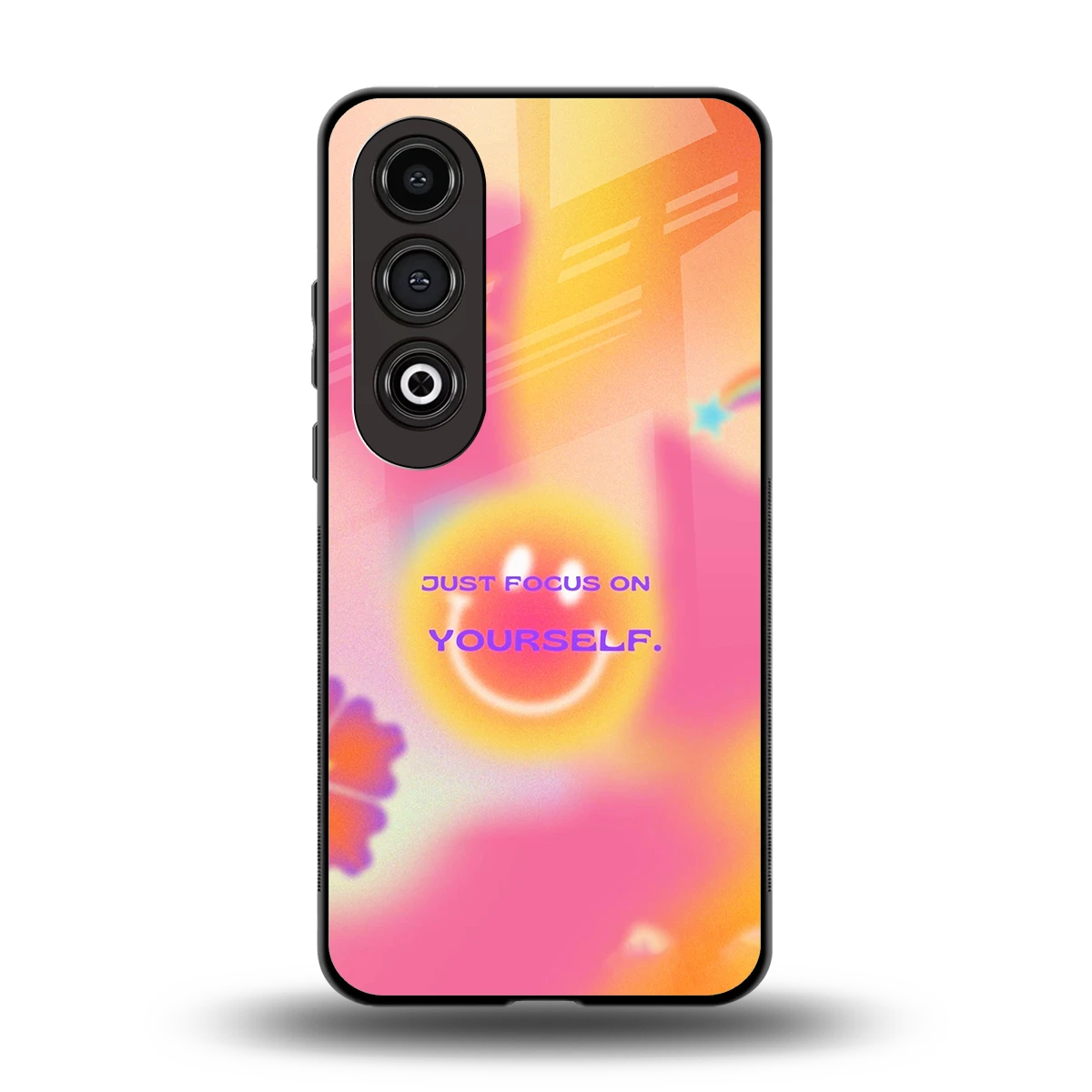 Focus On Yourself back phone cover | glass case for oneplus nord ce 4