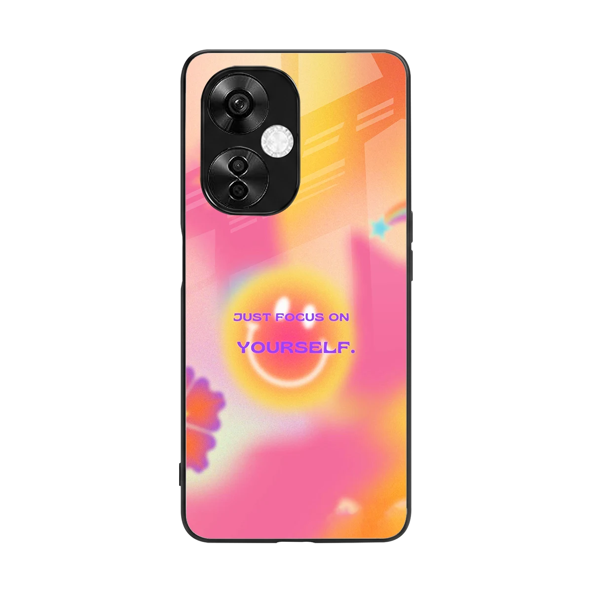 Focus On Yourself back phone cover | glass case for oneplus nord ce 3 lite