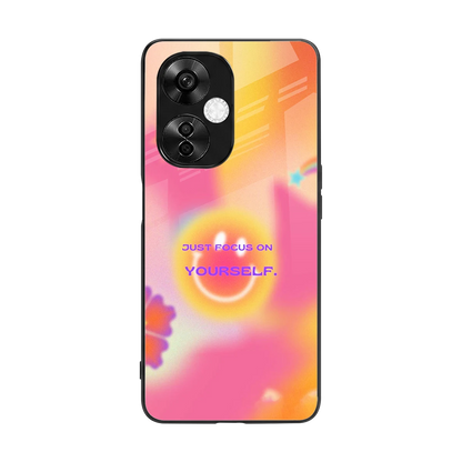 Focus On Yourself back phone cover | glass case for oneplus nord ce 3 lite