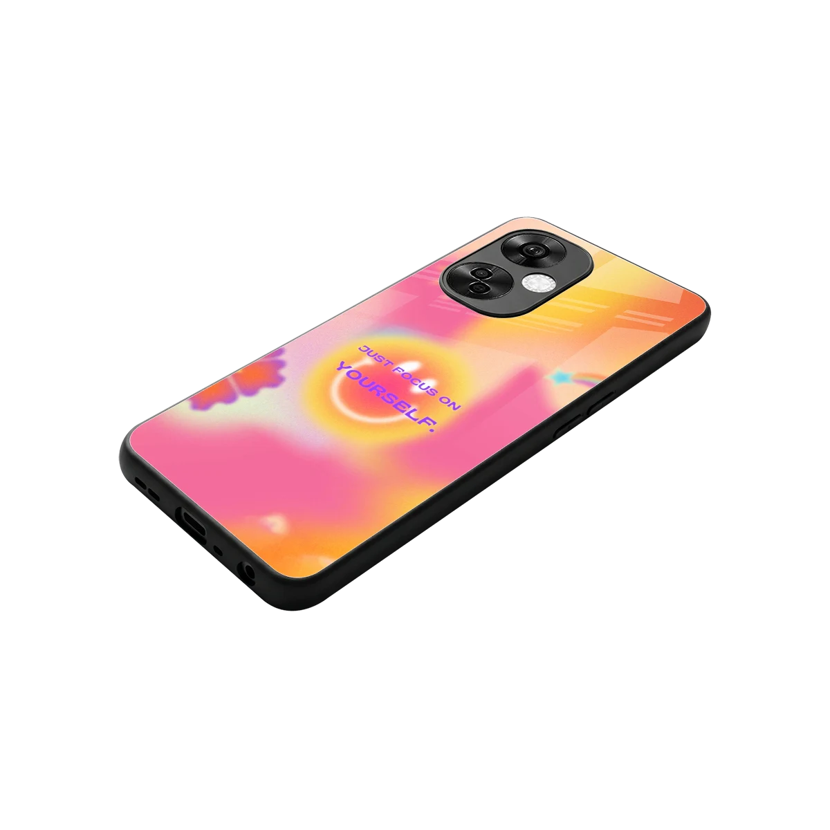 Focus On Yourself stylish phone case for oneplus nord ce 3 lite | glossy glass and slim fit