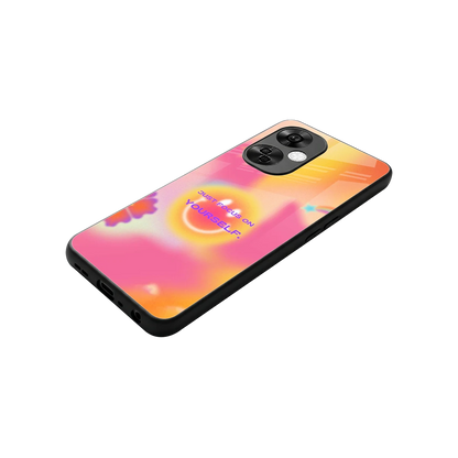 Focus On Yourself stylish phone case for oneplus nord ce 3 lite | glossy glass and slim fit
