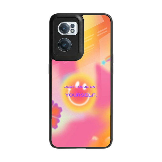 Focus On Yourself back phone cover | glass case for oneplus nord ce 2