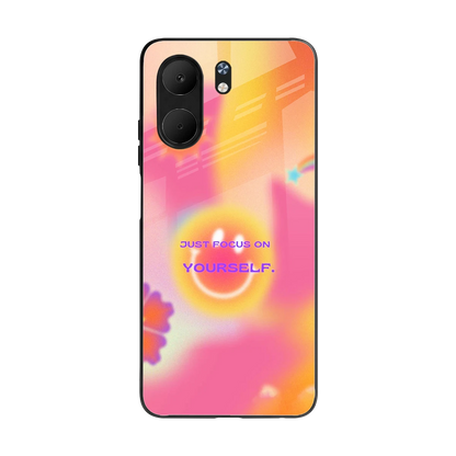 Focus On Yourself back phone cover | glass case for oppo a5x 5g