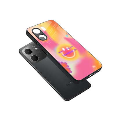 Focus On Yourself sleek oppo a5x 5g cover with tempered glass back and TPU edges