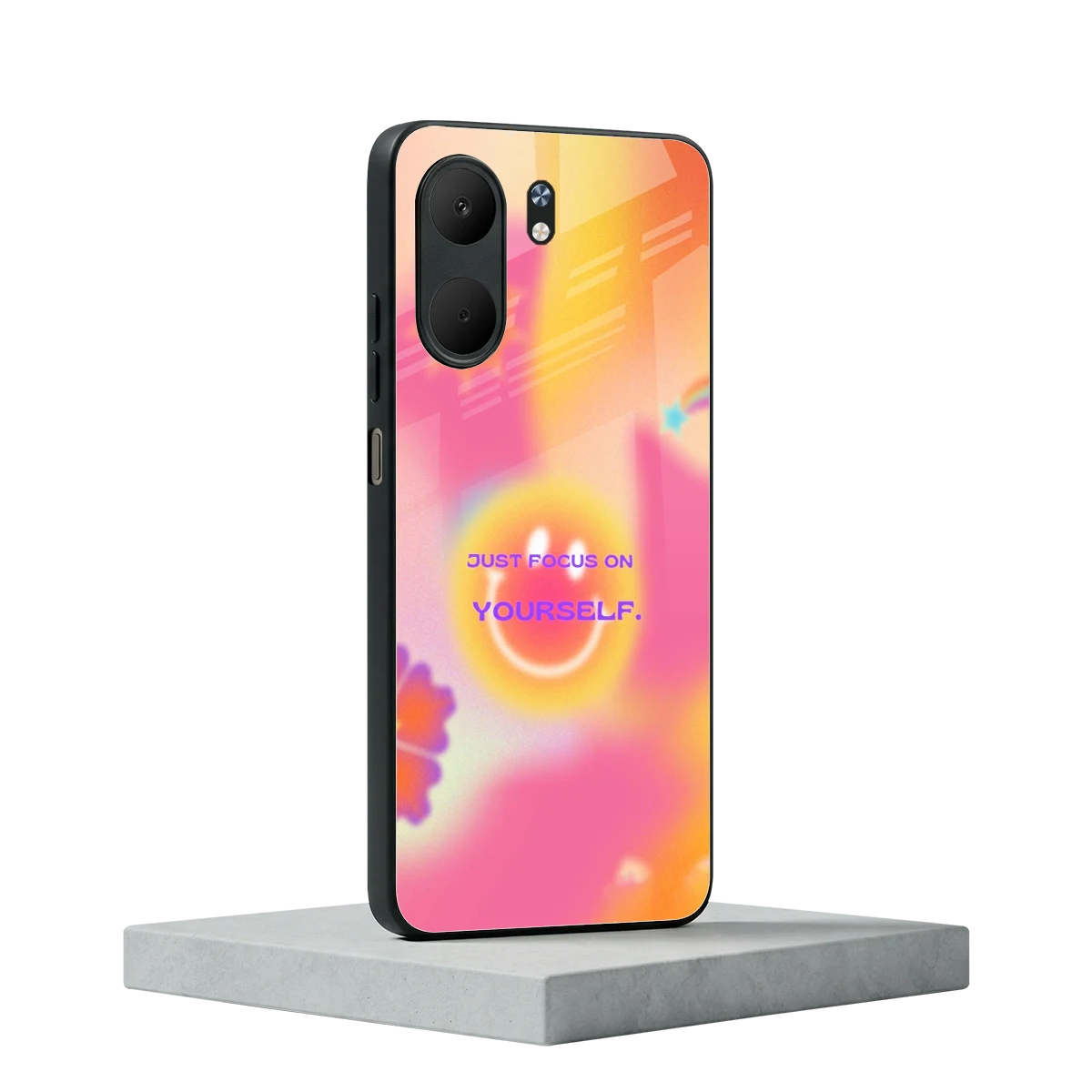 Focus On Yourself oppo a5x 5g mobile cover | shockproof glass phone case