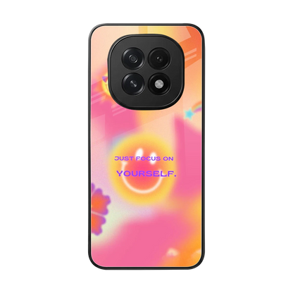 Focus On Yourself back phone cover | glass case for oppo f29 5g