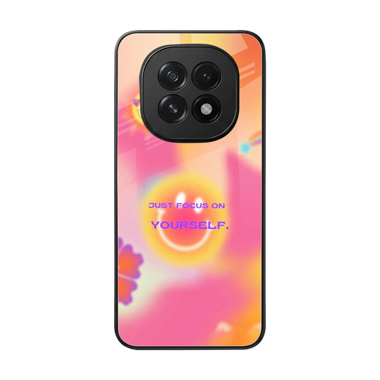Focus On Yourself back phone cover | glass case for oppo f29 5g