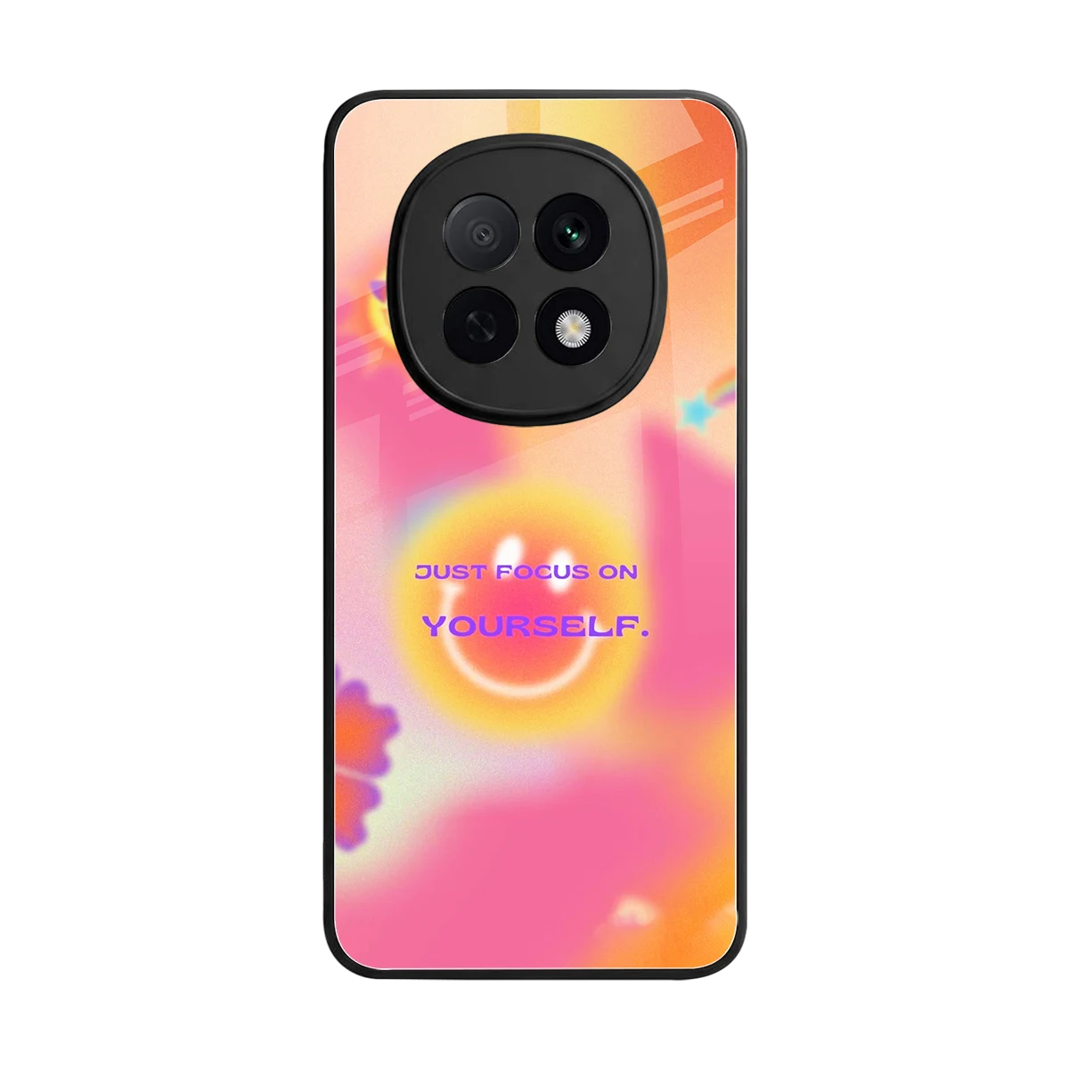 Focus On Yourself back phone cover | glass case for oppo f29 pro 5g