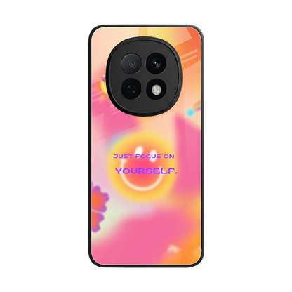 Focus On Yourself back phone cover | glass case for oppo f29 pro 5g