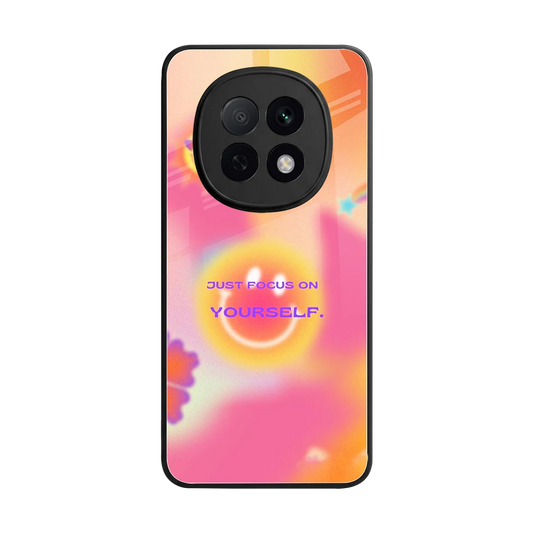 Focus On Yourself back phone cover | glass case for oppo f29 pro 5g
