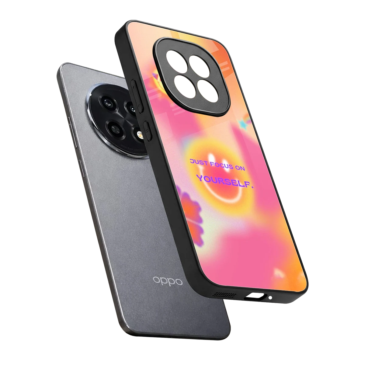 Focus On Yourself sleek oppo f29 pro 5g cover with tempered glass back and TPU edges
