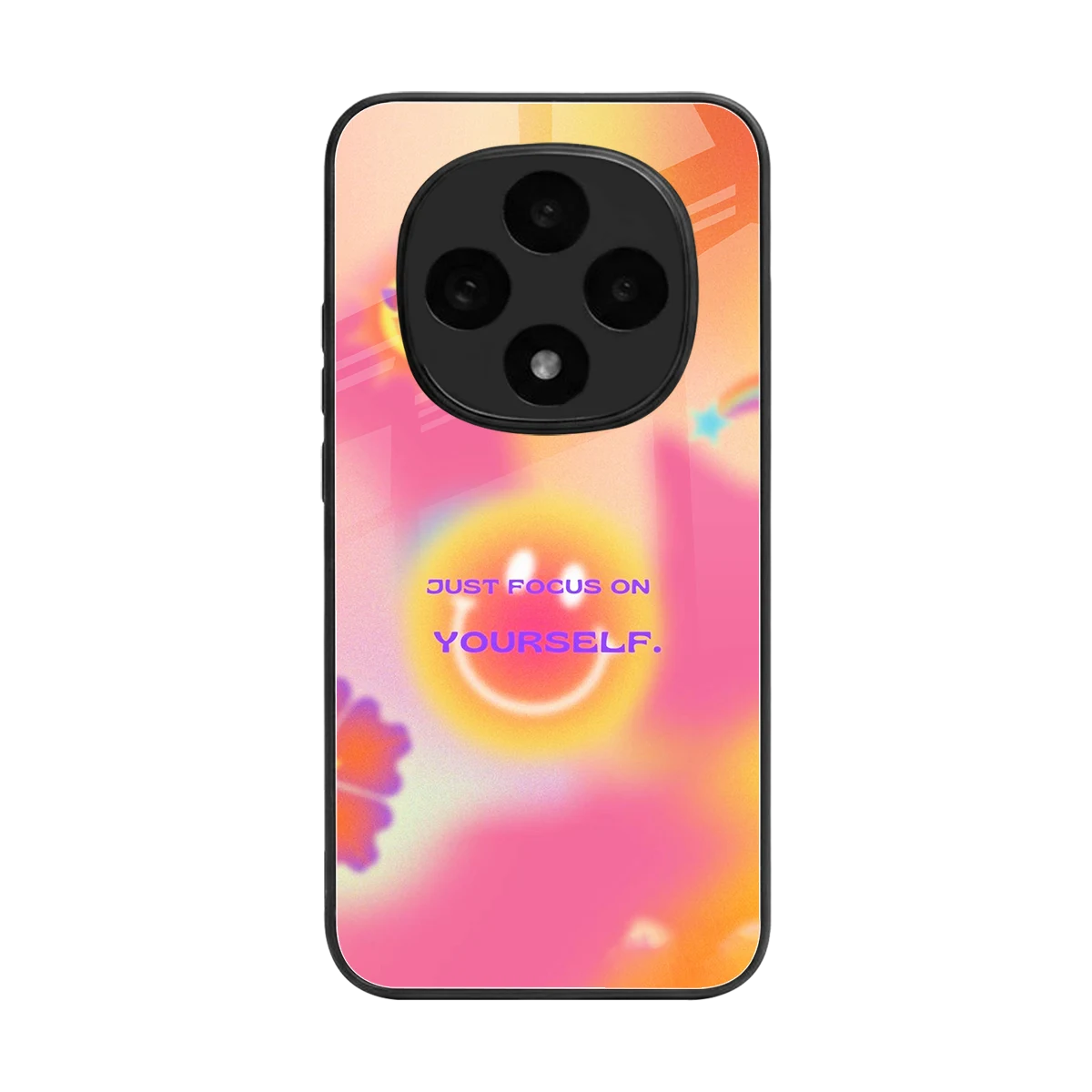 Focus On Yourself back phone cover | glass case for oppo f31 pro 5g