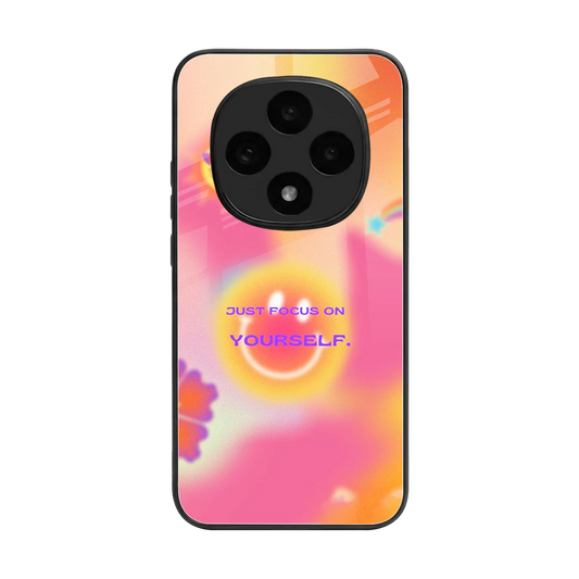Focus On Yourself back phone cover | glass case for oppo f31 pro 5g