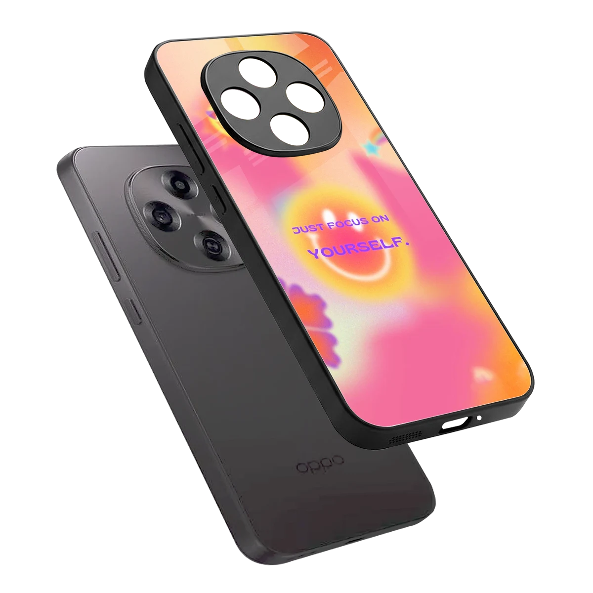 Focus On Yourself sleek oppo f31 pro 5g cover with tempered glass back and TPU edges