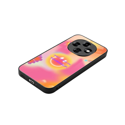 Focus On Yourself stylish phone case for oppo f31 pro 5g | glossy glass and slim fit